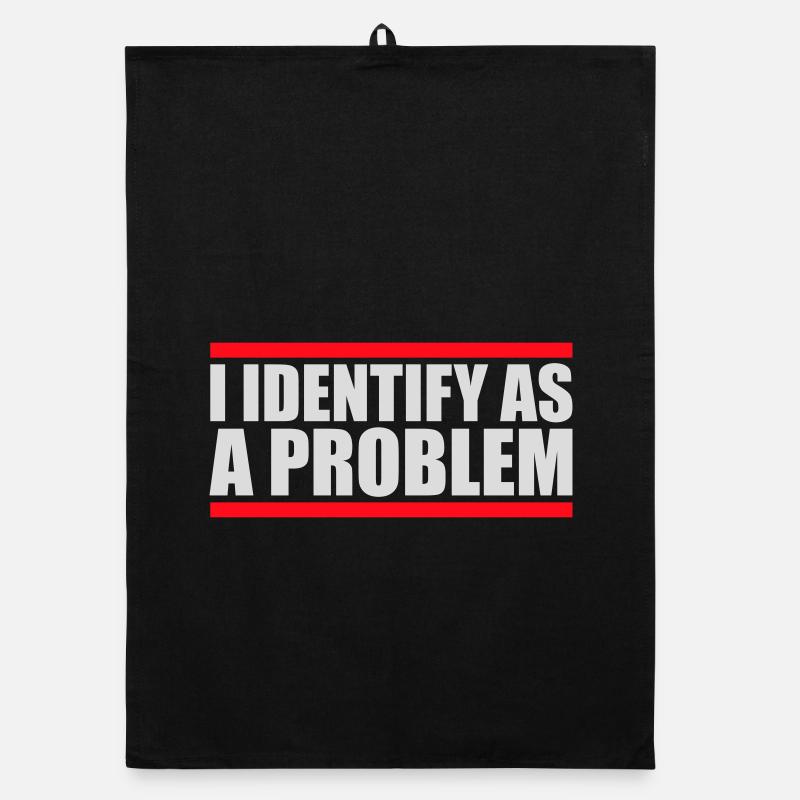 I Identify as a Problem Statement Frech Rebellisch Organic Geschirrtuch