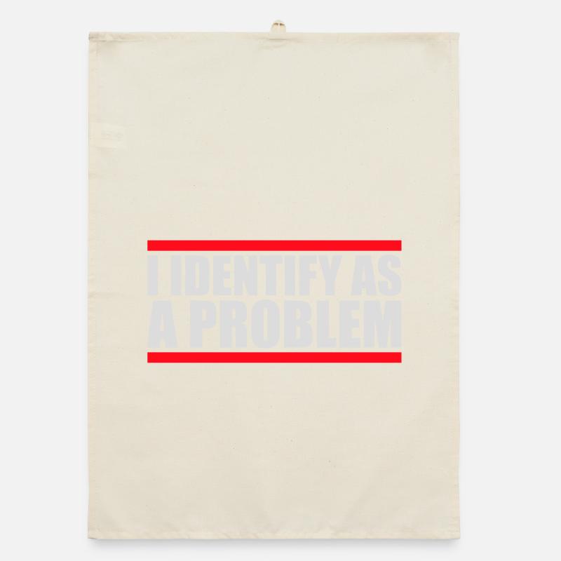I Identify as a Problem Statement Frech Rebellisch Organic Geschirrtuch