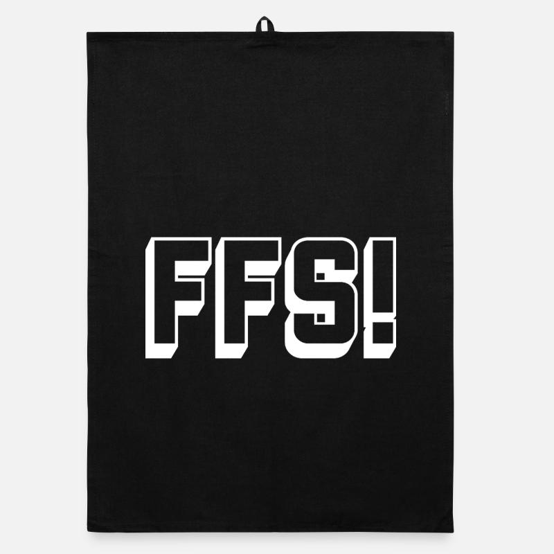 swear_FFS_white - Torchon bio - noir