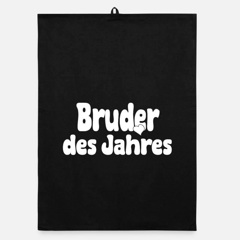 Bruder des Jahres – Herz Organic Geschirrtuch