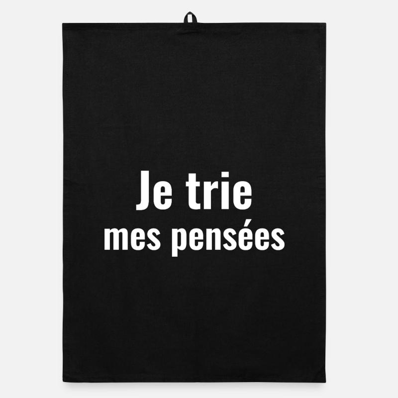 Je trie mes pensées  Torchon bio