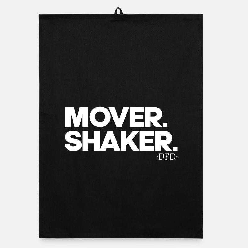 Mover. Shaker. - Organic dish towel - black