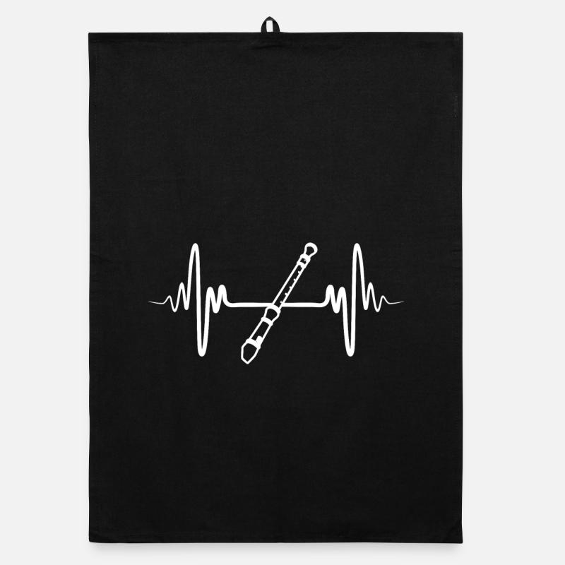 Flute Sketch Organic dish towel