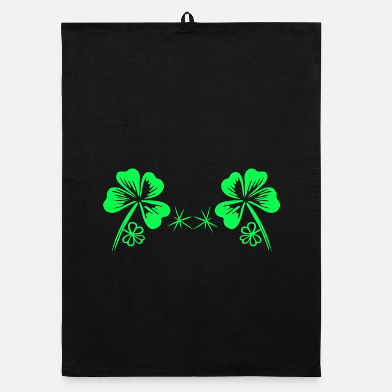 BH St Patricks Day Kleeblatt Bra Bikini Organic Geschirrtuch