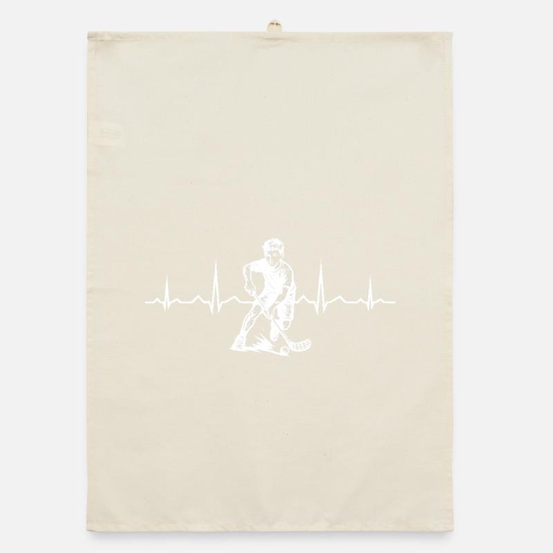 Modern Floorball Artwork Organic dish towel