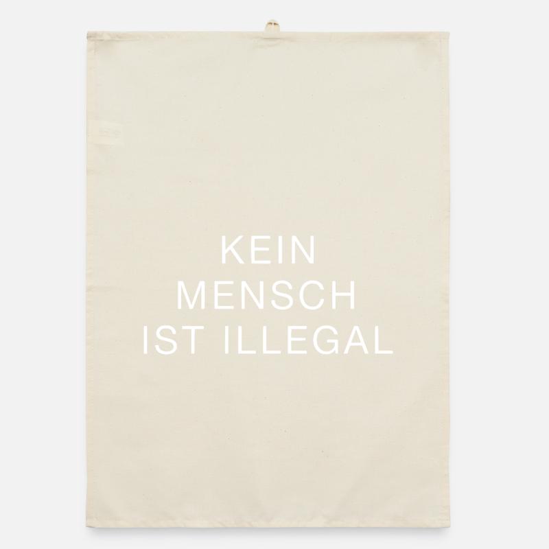 No One Is Illegal – Statement Design Organic dish towel