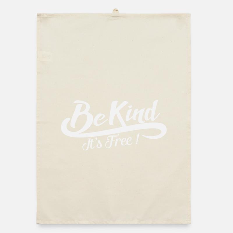 Soyez gentils, c’est gratuit - Vintage Positive White Torchon bio