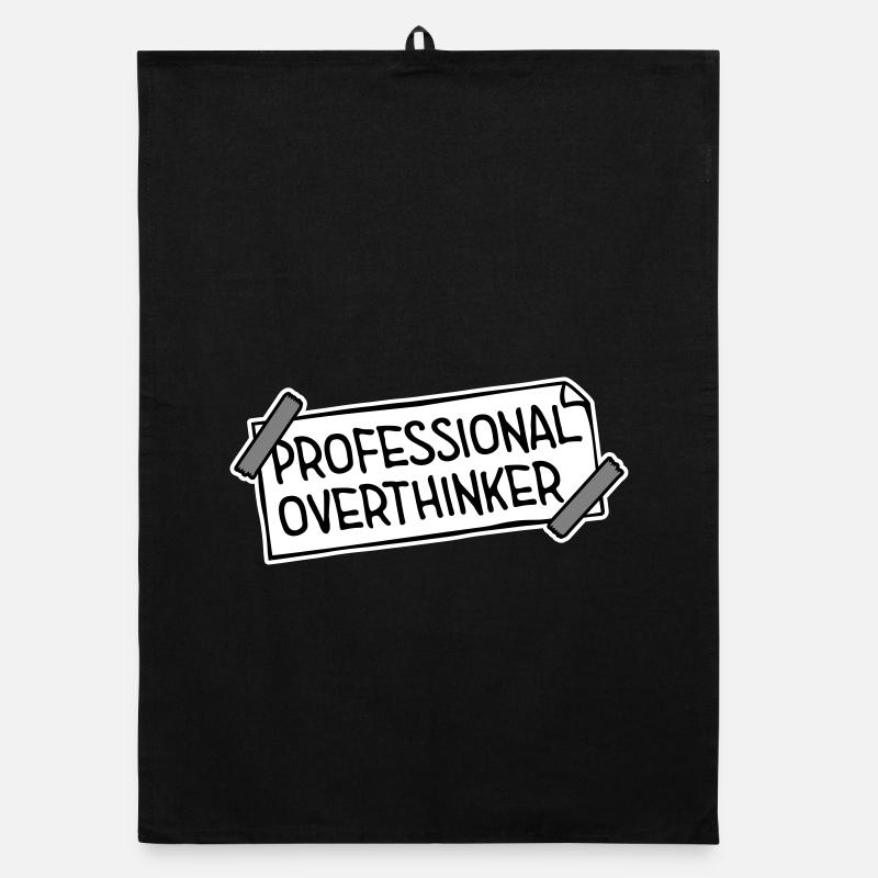 Logo drôle d’anxiété drôle et sombre de la réflexion professionnelle Torchon bio