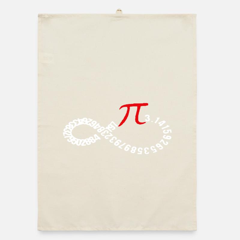 Infinite Pi Digits Ouroboros Organic dish towel