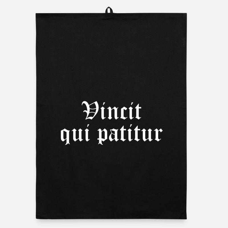Vincit qui patitur Organic dish towel