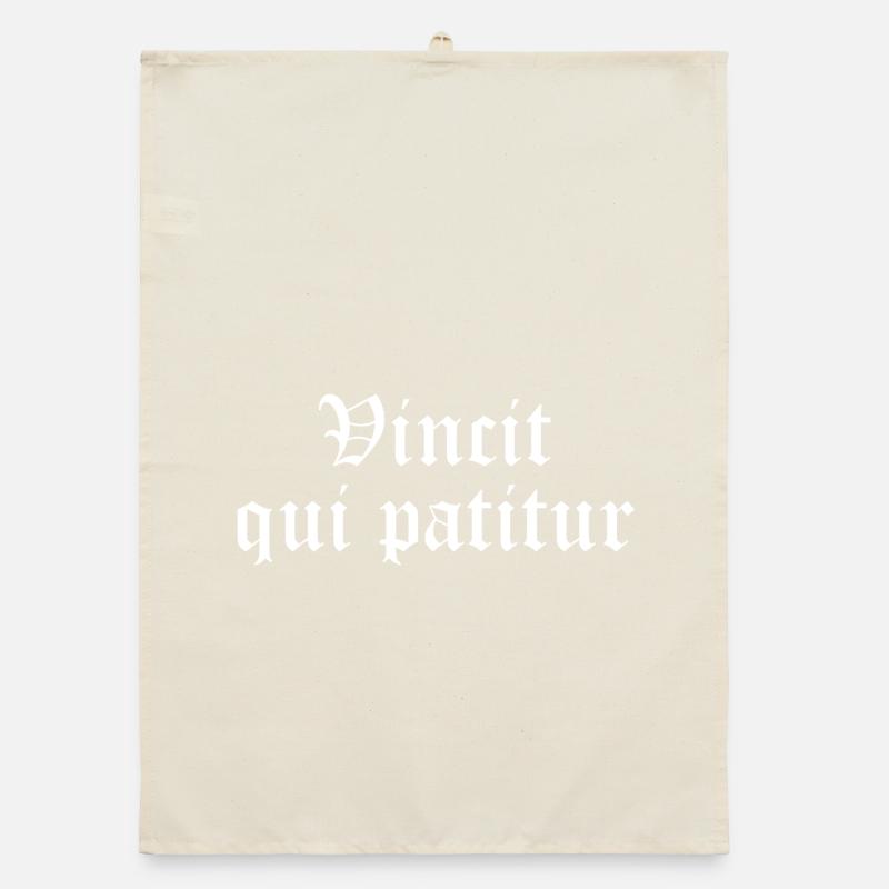 Vincit qui patitur Organic dish towel
