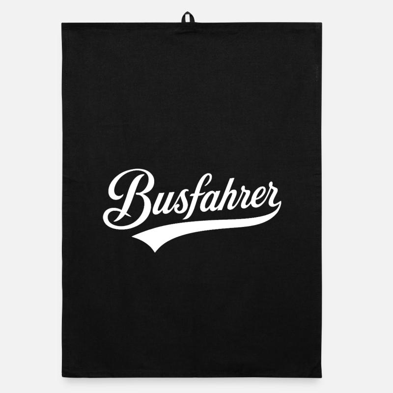 Occupation Bus Driver Text Design Organic dish towel