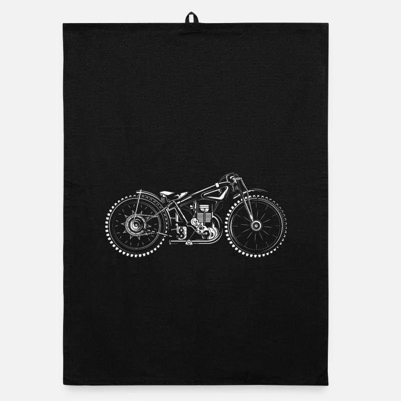 altes Motorrad retro Biker Historie Symbol icon Organic Geschirrtuch