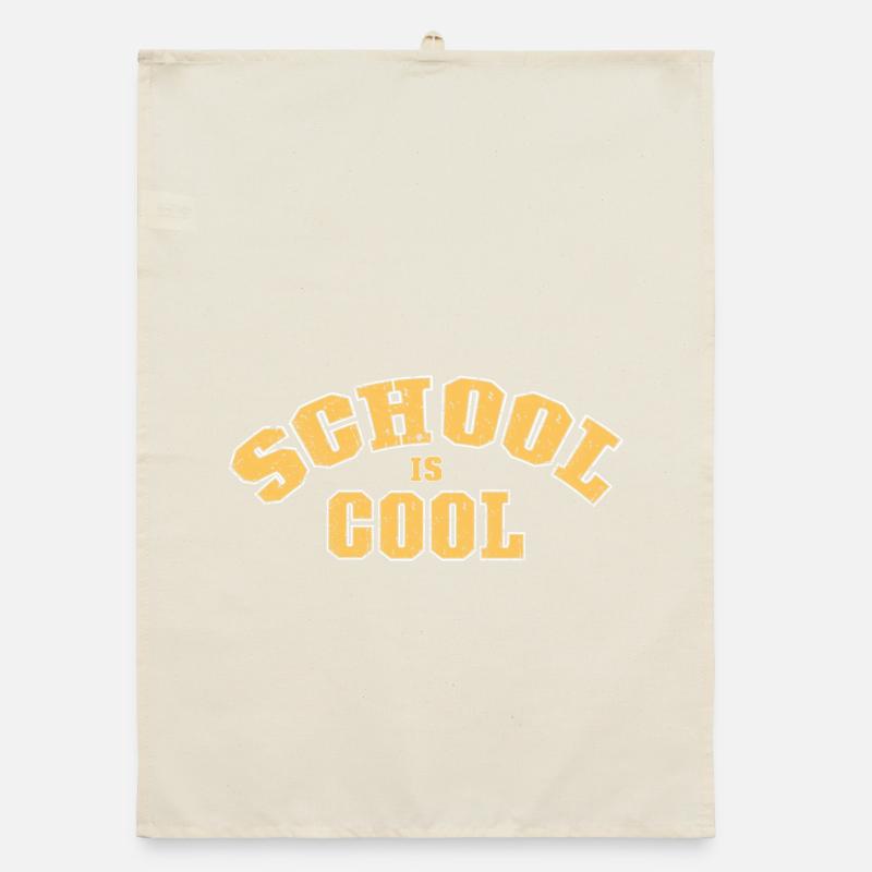 Schule ist cool Organic Geschirrtuch
