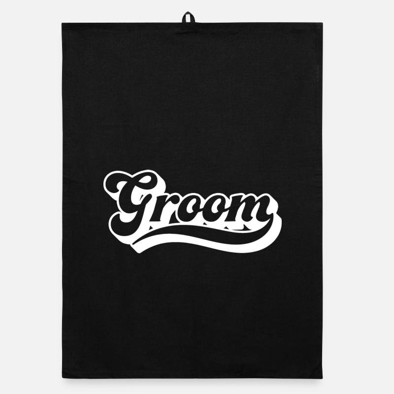 Groom Bachelor Party Men Matching Crew Squad Group Organic dish towel
