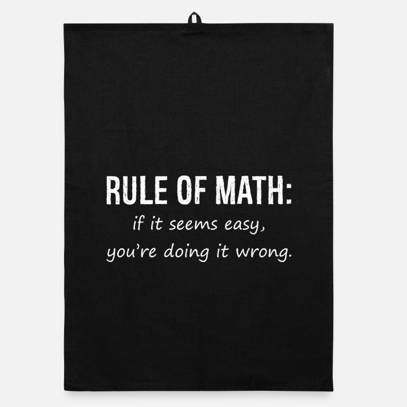 Math shirt Funny Mens Mathlete Rule of Math funny Organic dish towel