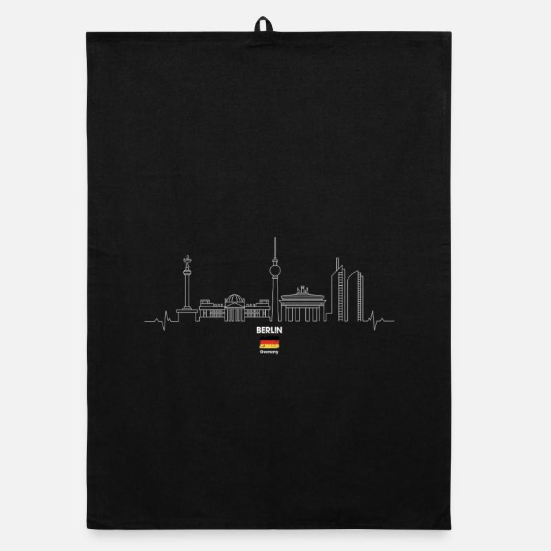 Berlin Skyline Line Art Design Torchon bio