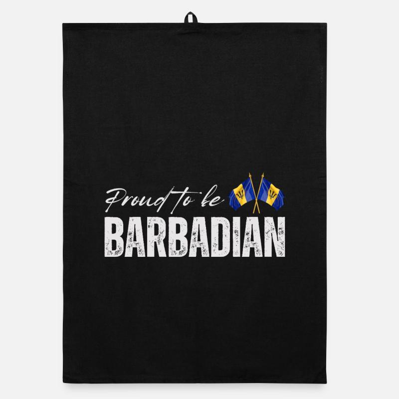 Fierté barbadienne, drapeau de la Barbade Torchon bio