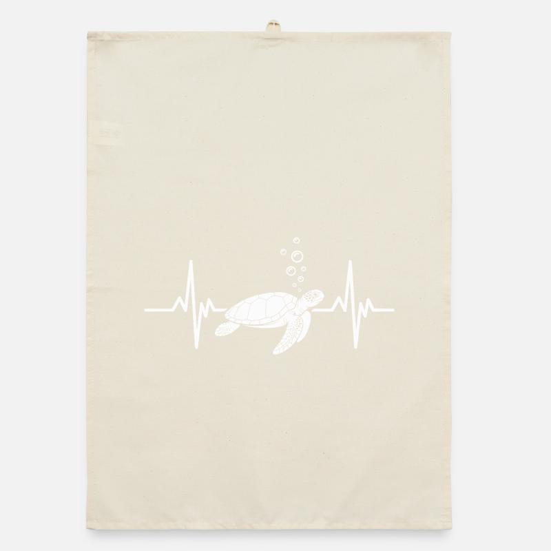 Underwater Ocean Turtle Design Organic dish towel