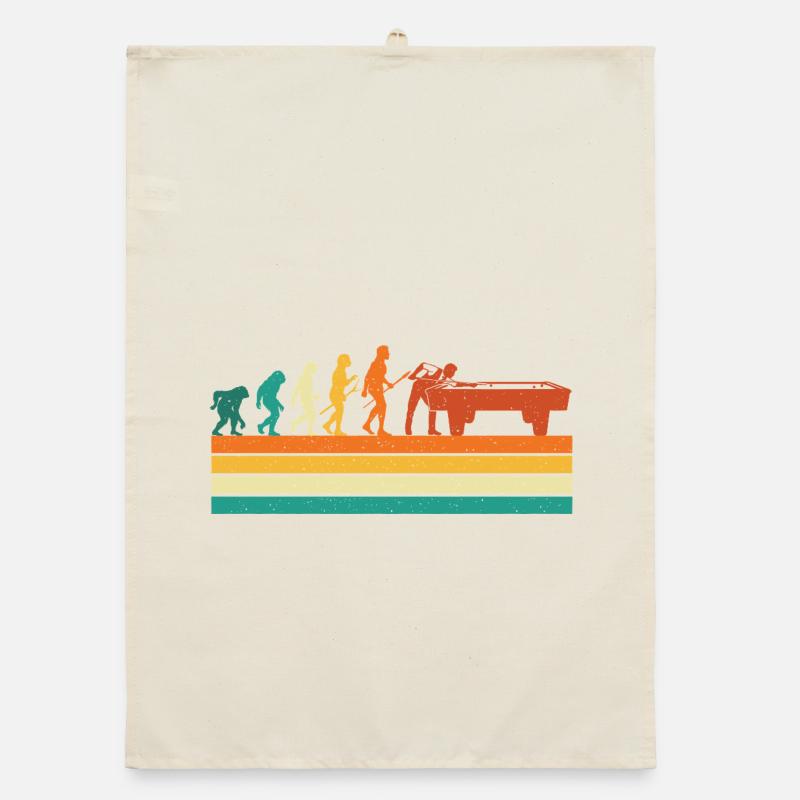 Billard Evolution Queue Sports Fan 8 Ball Humor Organic Geschirrtuch