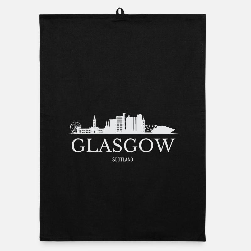 Glasgow Skyline, Glasgow, Schottland Organic Geschirrtuch