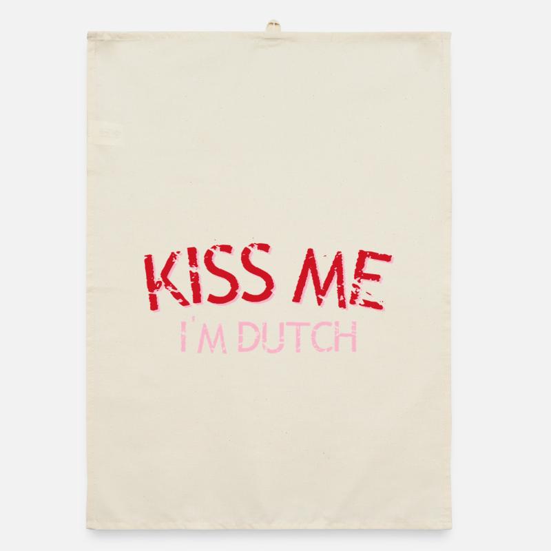 Küss mich, ich bin Holländer Organic Geschirrtuch