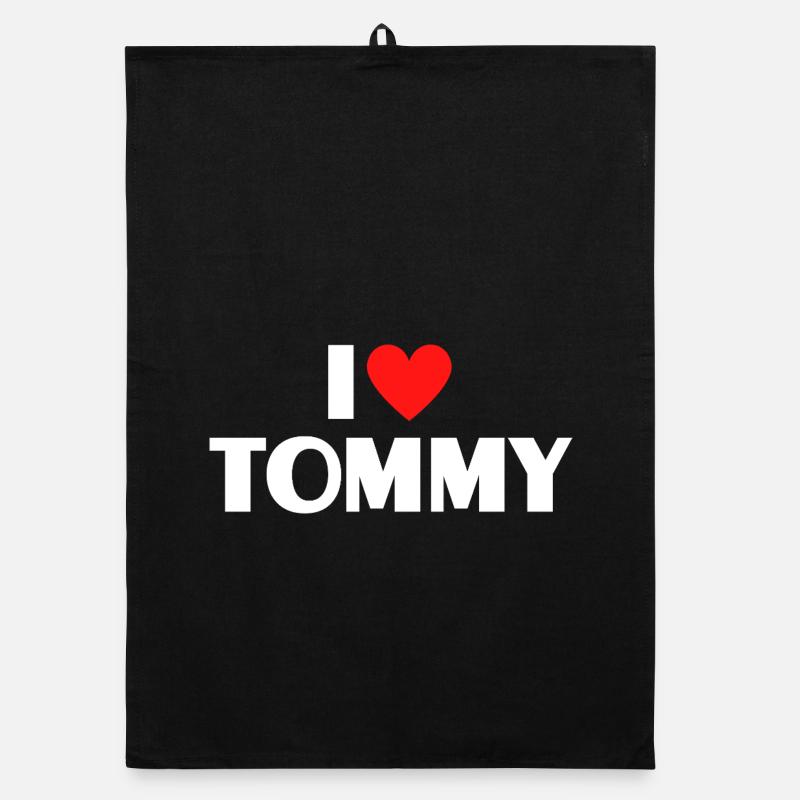 J’adore Tommy Red Heart Déclaration rétro Torchon bio