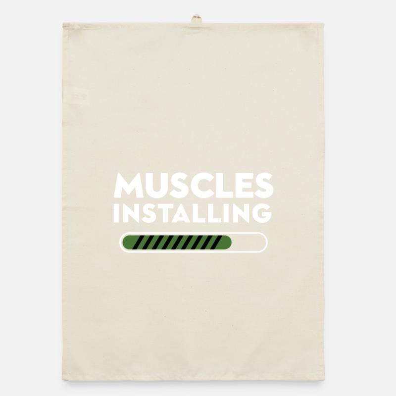 Muscles Installing Fortschritt Grafik Organic Geschirrtuch
