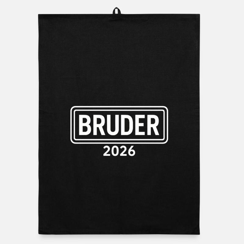 BRUDER 2026 Stolze Geschwister Ankündigung Organic Geschirrtuch
