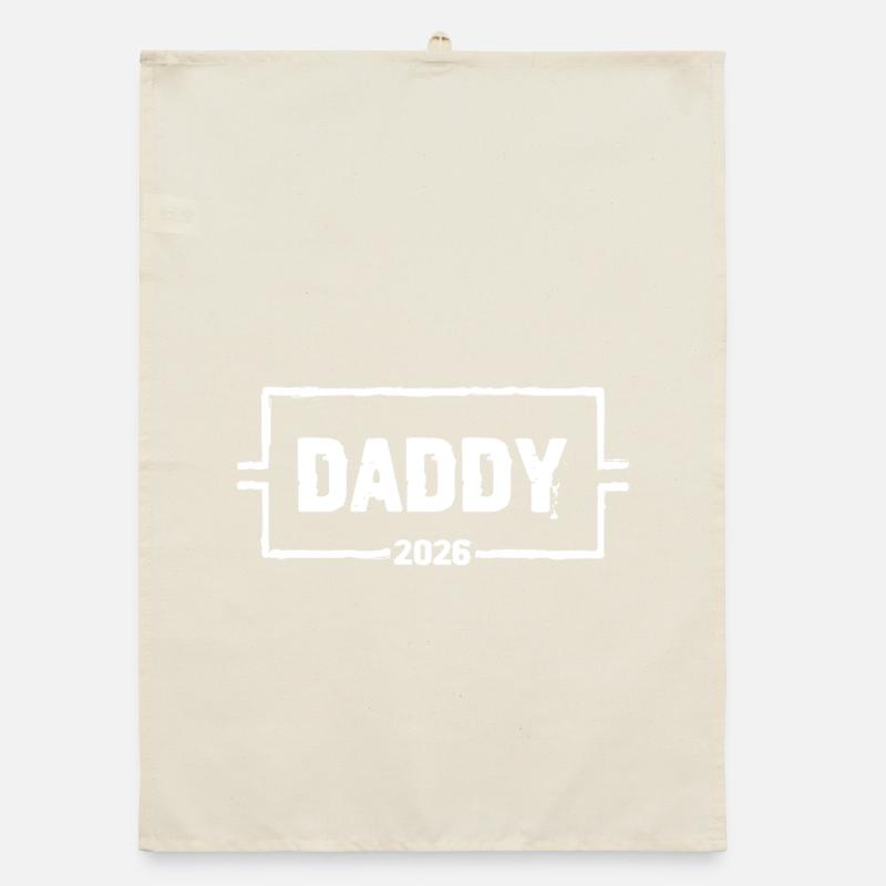 DADDY 2026 Stolzer werdender Vater Organic Geschirrtuch