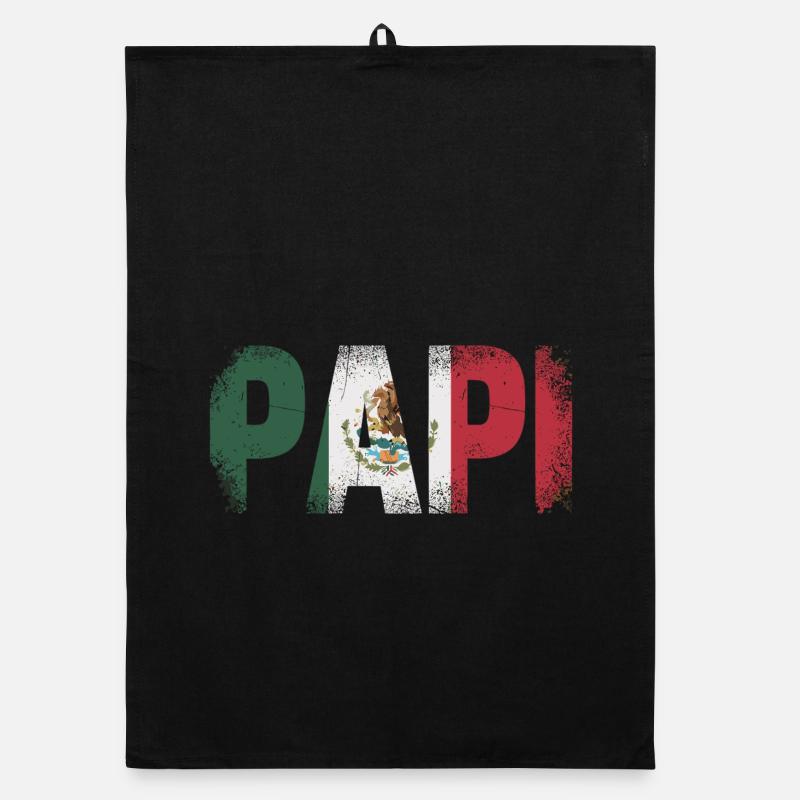 Papi Mexiko Flagge Vintage Papa Organic Geschirrtuch