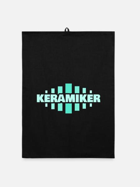 Job Keramiker - Organic Geschirrtuch - Schwarz - Vorne