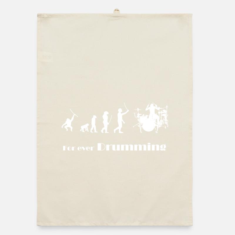 Evolution - For ever Drumming Organic Geschirrtuch