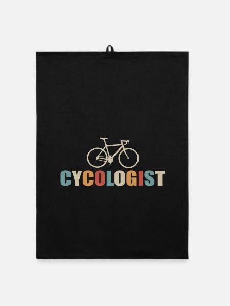 Cycologist Bike für Radfahrer - Organic Geschirrtuch - Schwarz