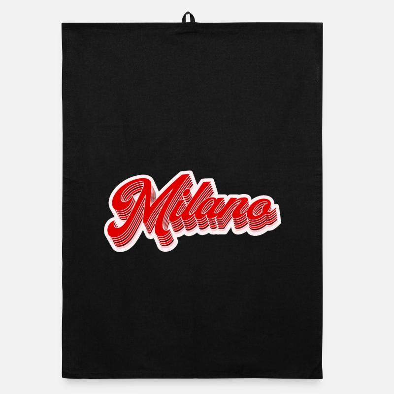 Milano Retro Lettering Organic dish towel