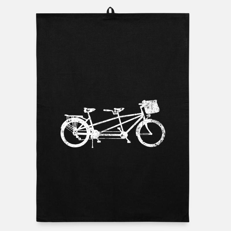 Silhouette de vélo tandem Torchon bio