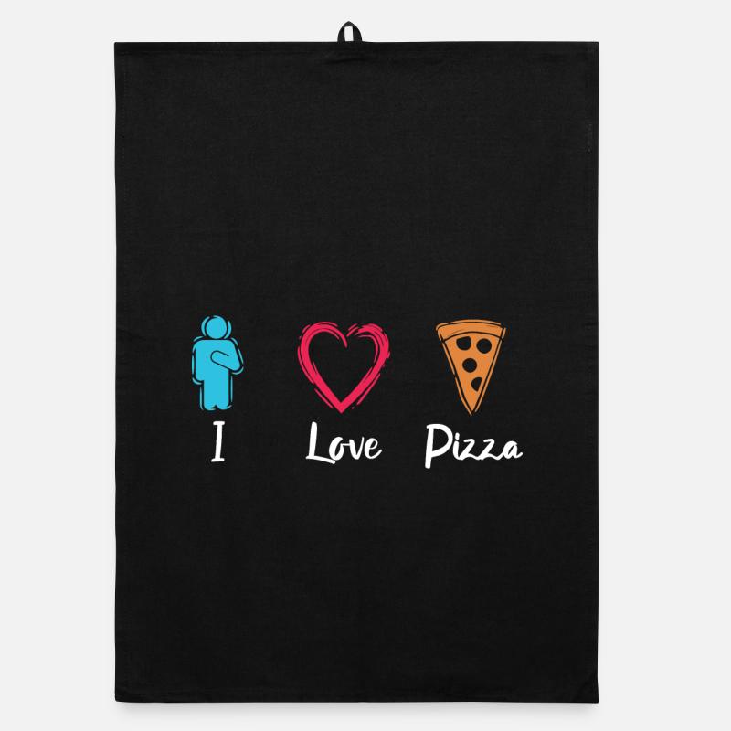 I Love Pizza Organic dish towel