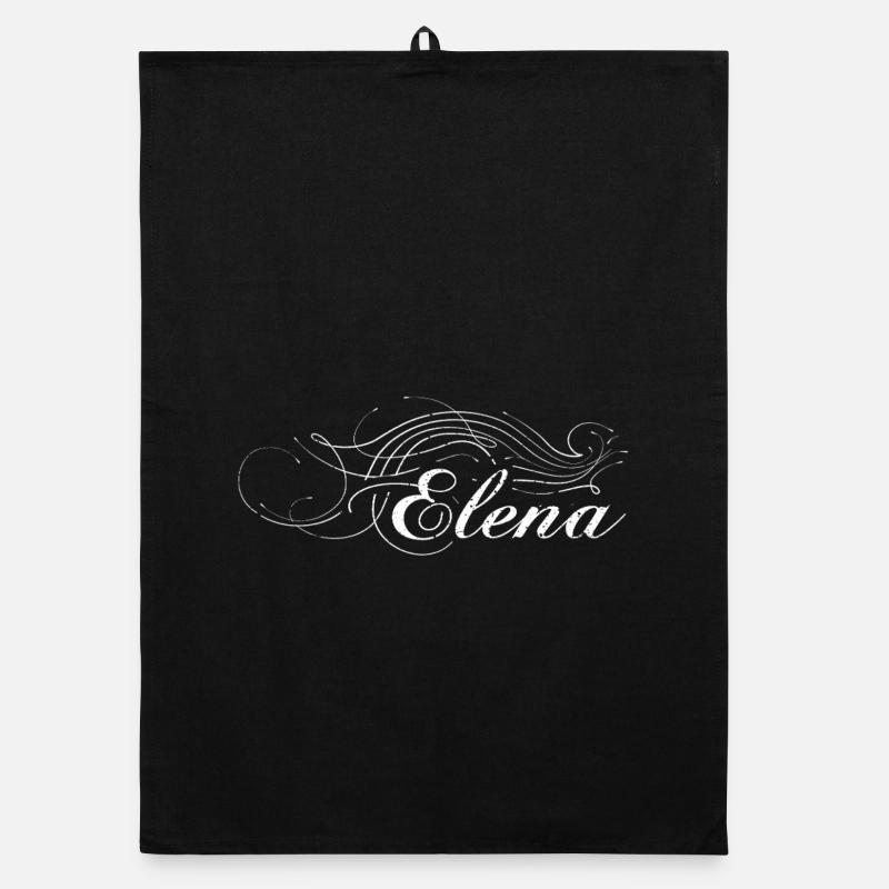 Elena décorée en blanc Torchon bio