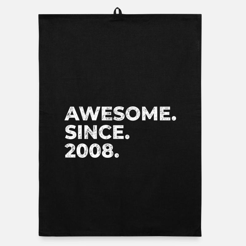 Awesome since 2008 | Geburtstag | Geschenk Organic Geschirrtuch