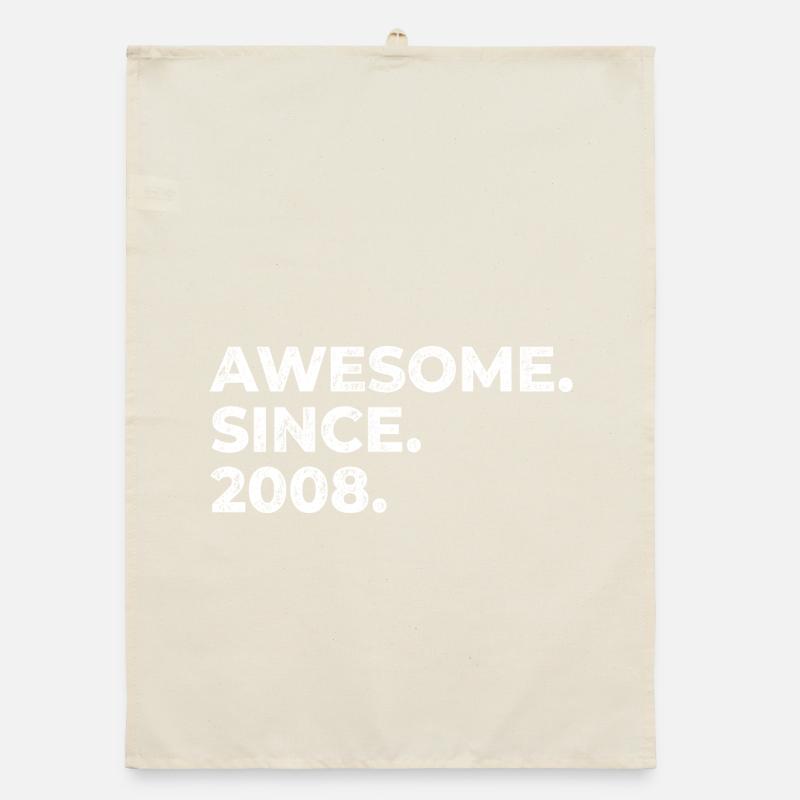 Awesome since 2008 | Geburtstag | Geschenk Organic Geschirrtuch
