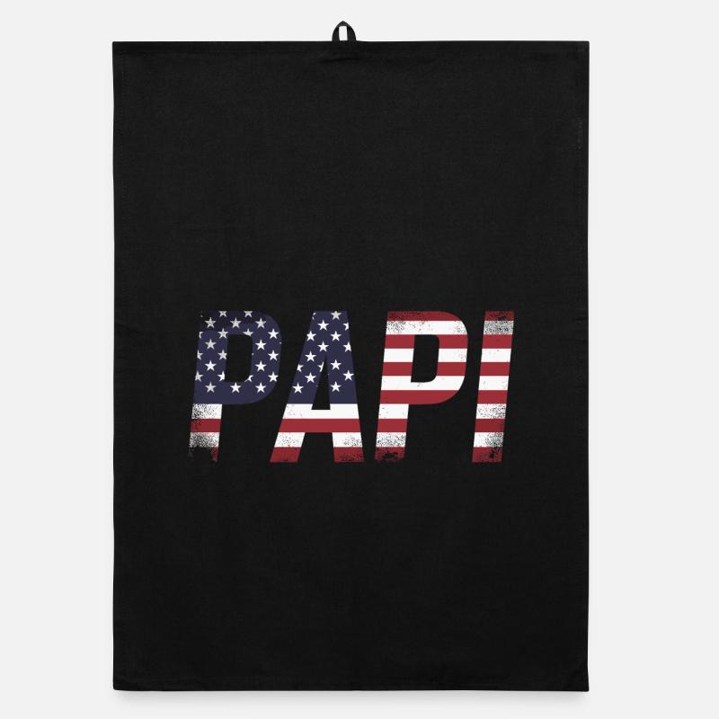Daddy USA Flag Vintage Dad Organic dish towel