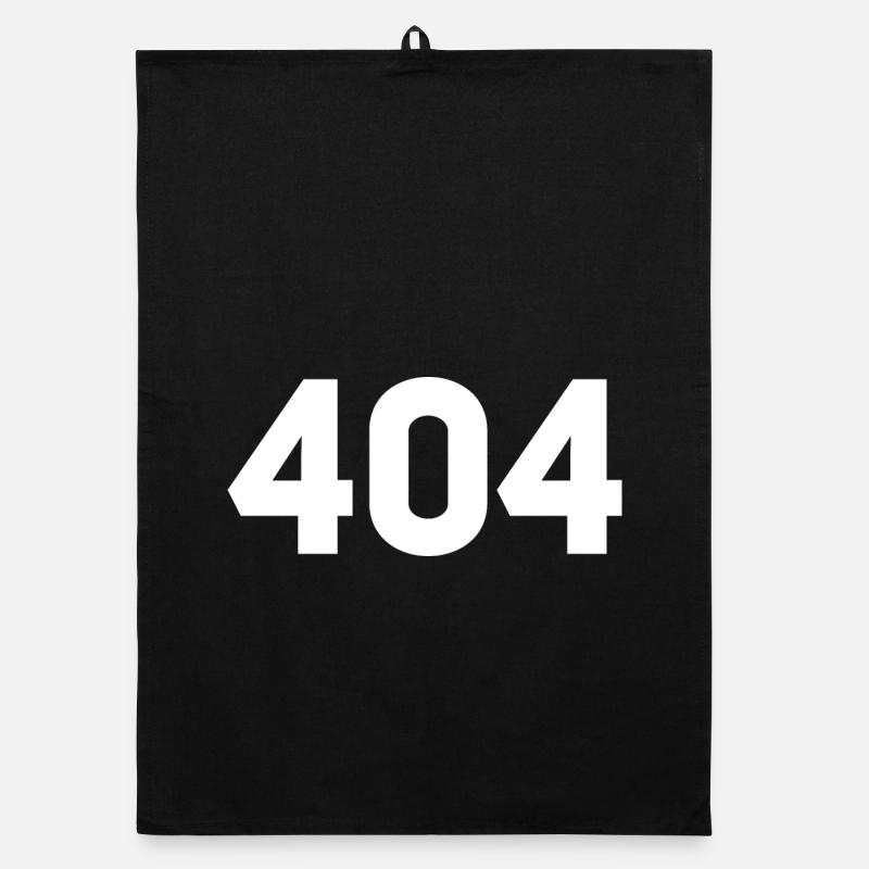 404 introuvable - Torchon bio - noir