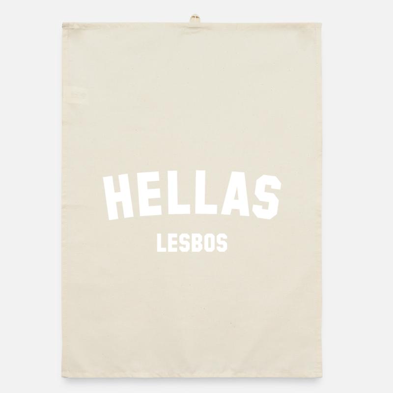 HELLAS LESBOS Griechenland Organic Geschirrtuch