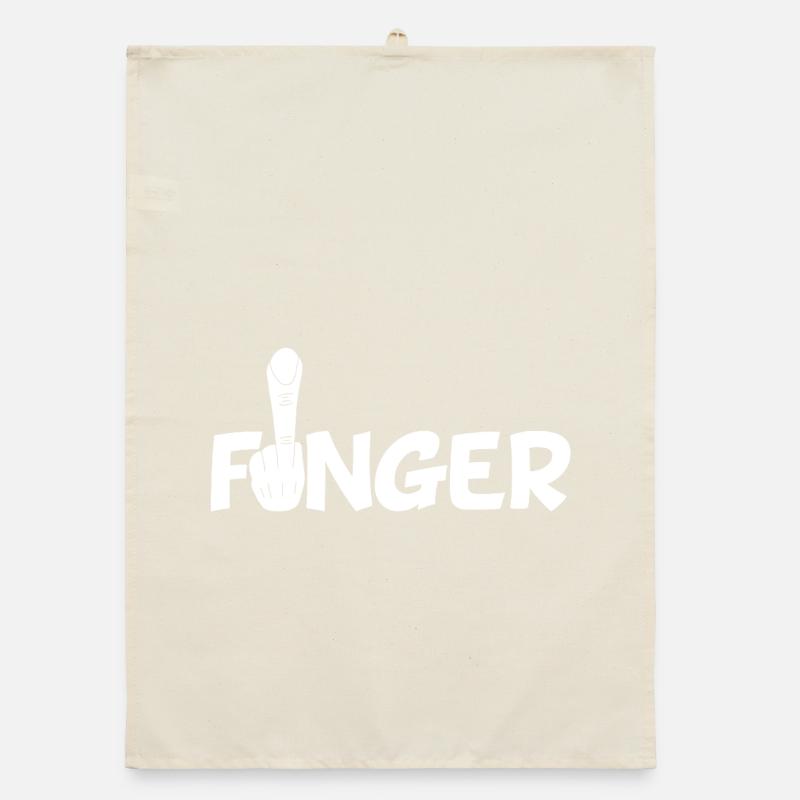 Le doigt (blanc) Torchon bio