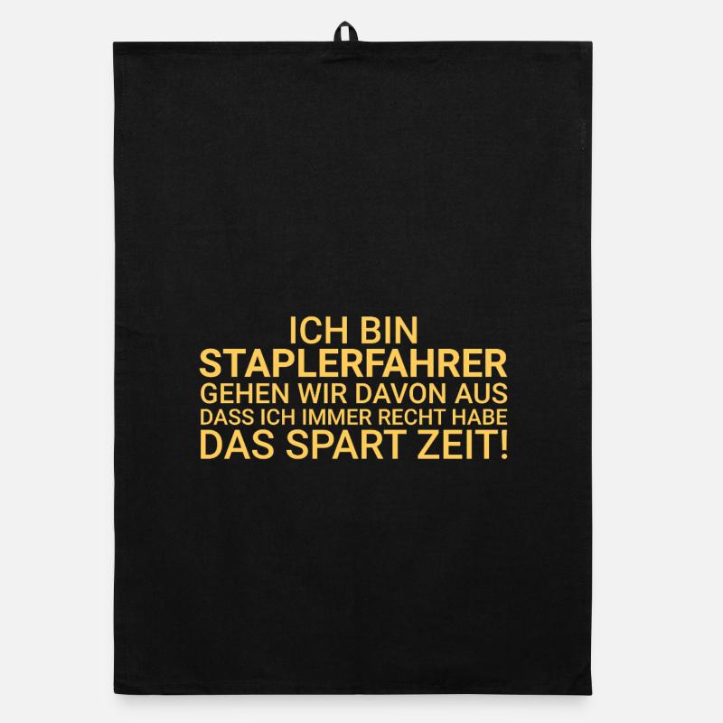 Staplerfahrer Zeit Sparen Gabelstaplerfahrer Organic Geschirrtuch