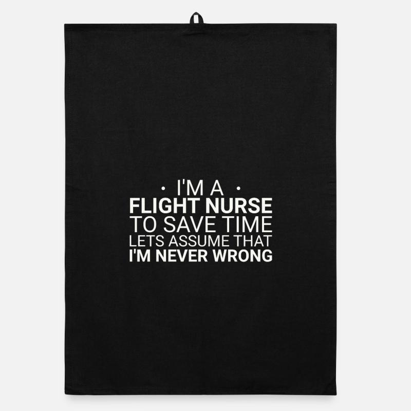 Flight Nurse Never Wrong Air Rescue Organic dish towel