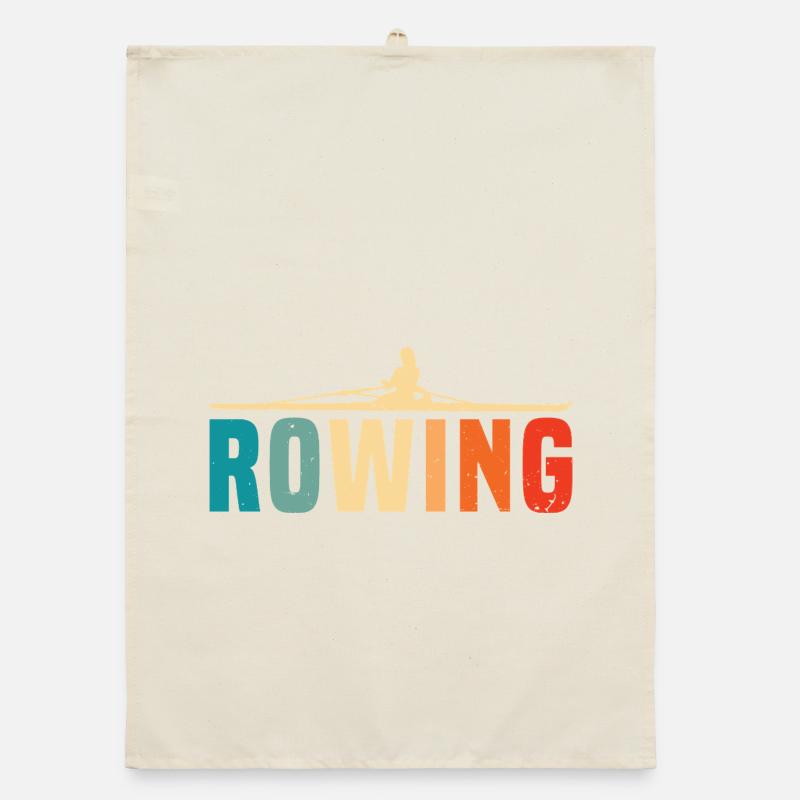 Rowing - Rowing - Rower - Rower Organic dish towel