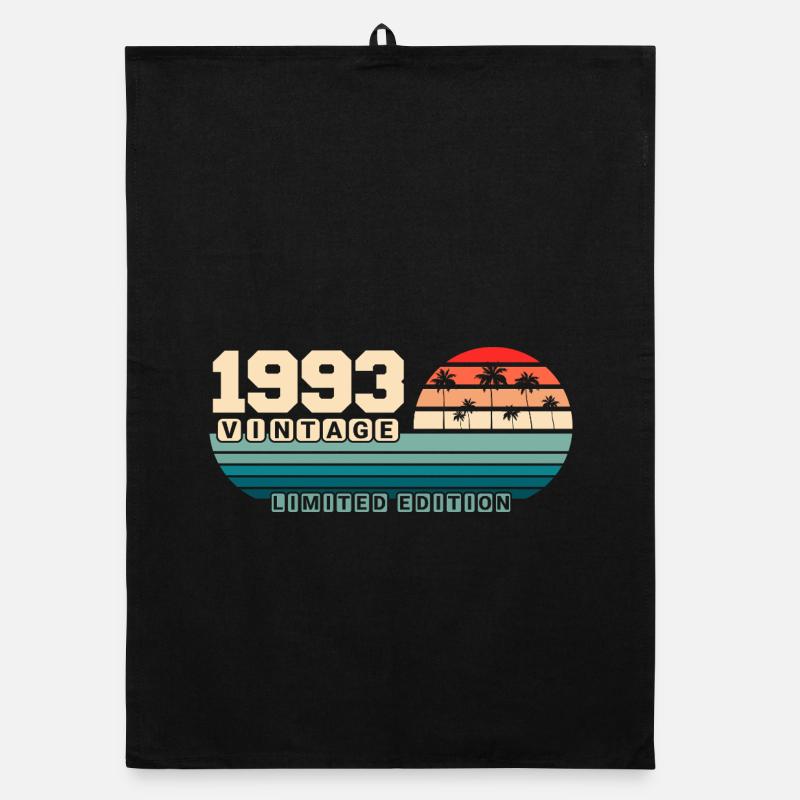 32. Geburtstag 1993 Vintage 1993 Retro Sunset Organic Geschirrtuch