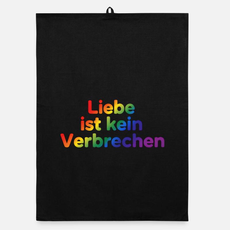 Liebe ist kein Verbrechen – Pride Statement Organic Geschirrtuch