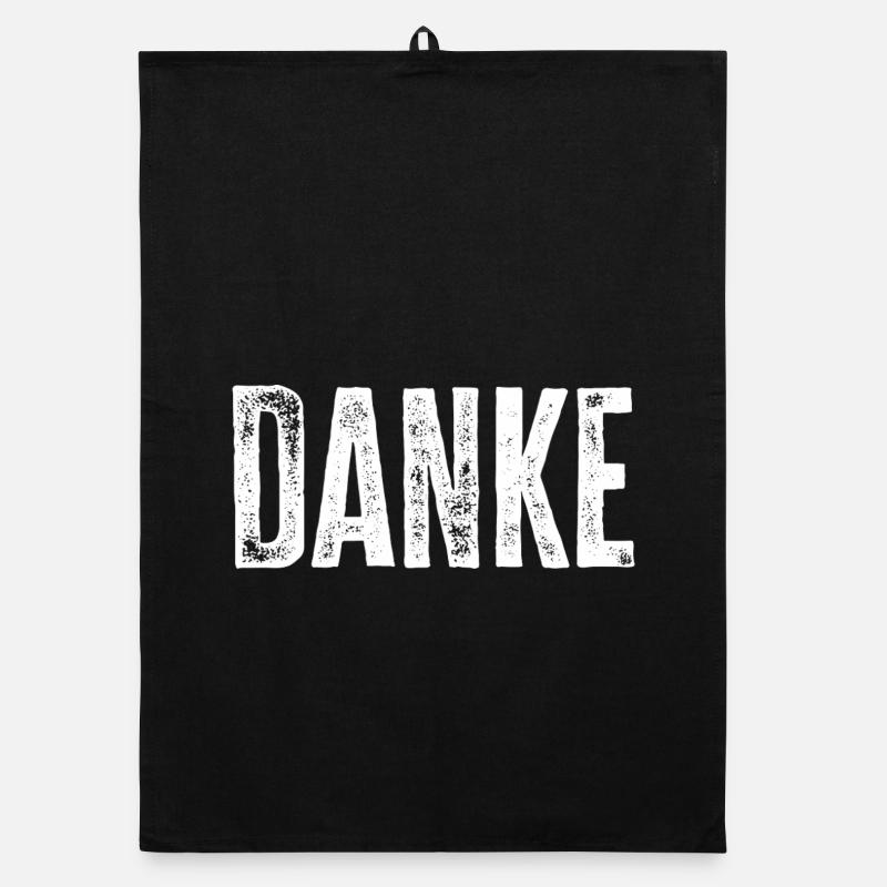 Danke Schriftzug – Minimalistisches Textdesign Organic Geschirrtuch